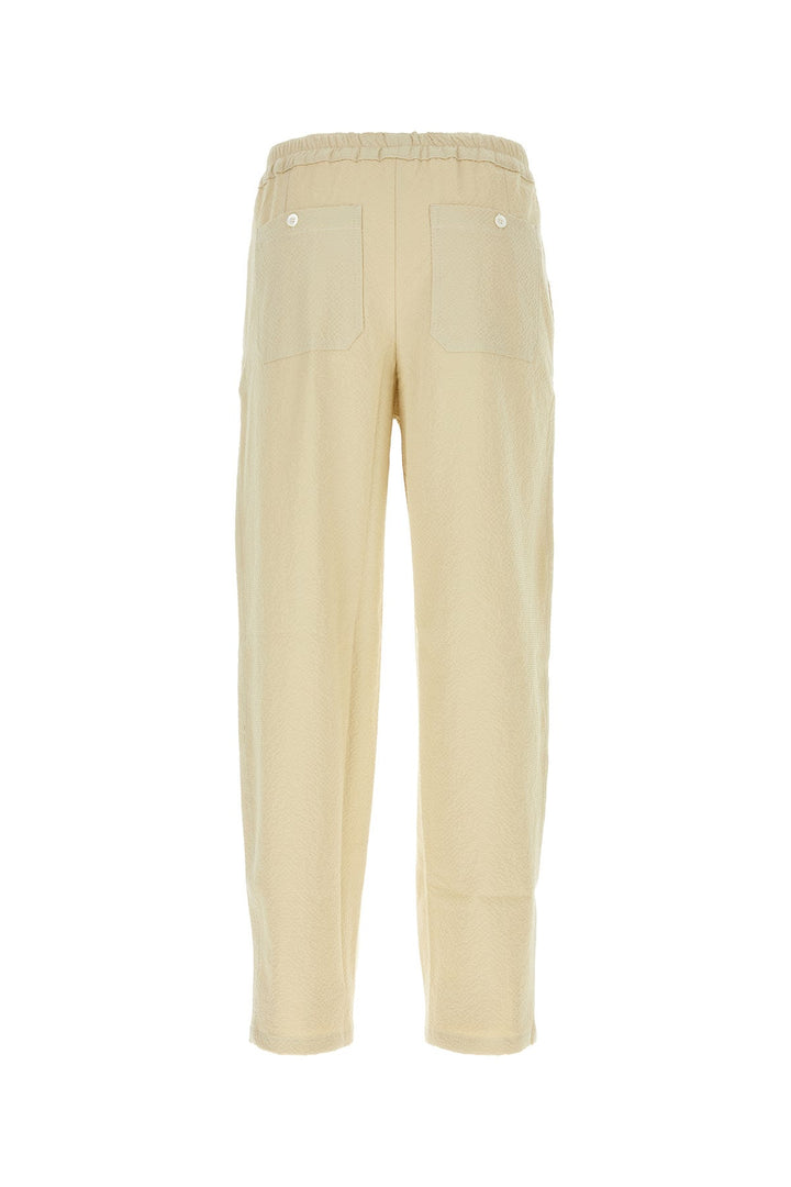 Beige stretch cotton Tropical pant