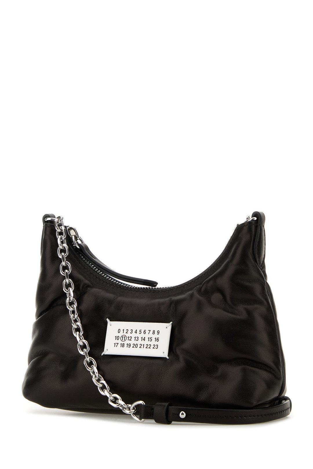 Black nappa leather micro Glam Slam Hobo shoulder bag