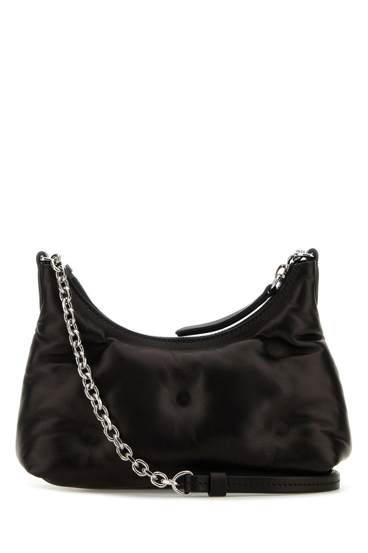 Black nappa leather micro Glam Slam Hobo shoulder bag