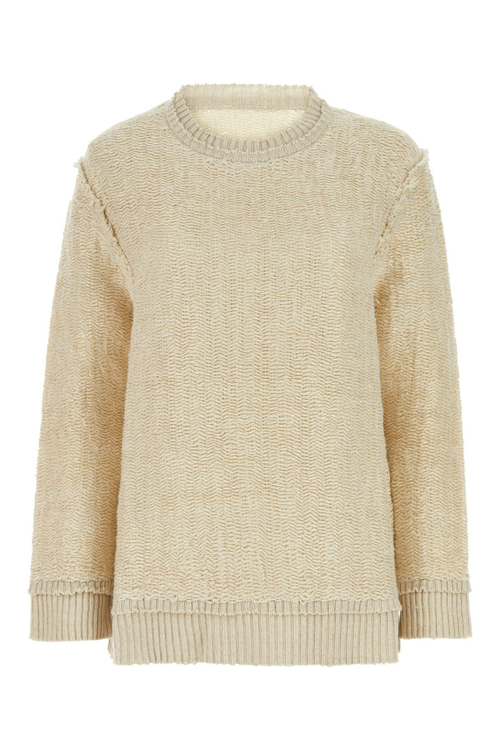 Sand hemp blend oversize sweater