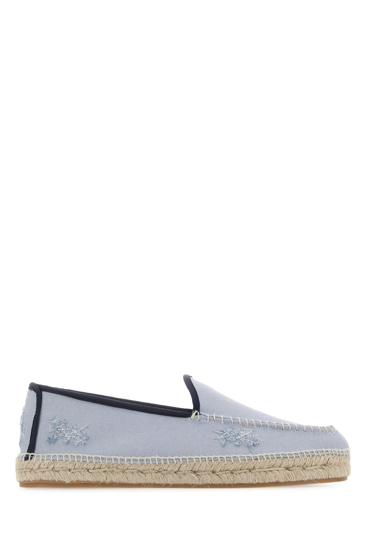 Powder blue canvas espadrilles