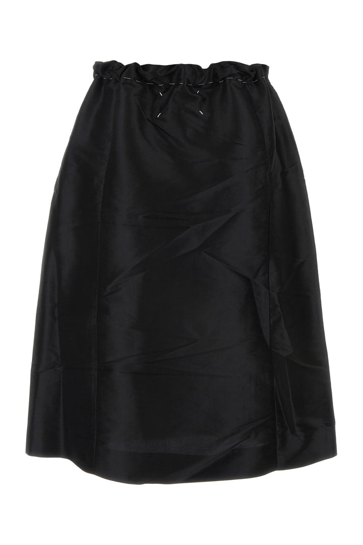 Black polyester blend skirt