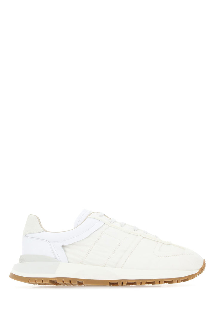 Ivory fabric 50-50 sneakers