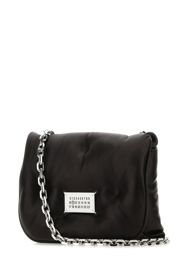 Black nappa leather small Glam Slam Flap crossbody bag