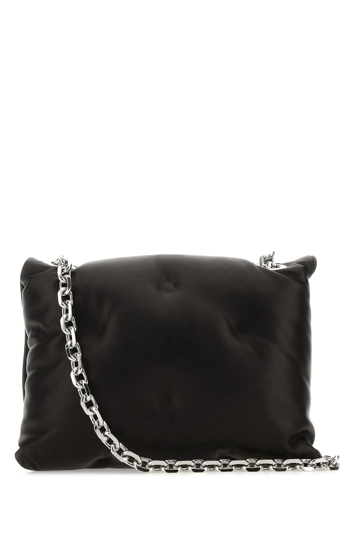 Black nappa leather small Glam Slam Flap crossbody bag