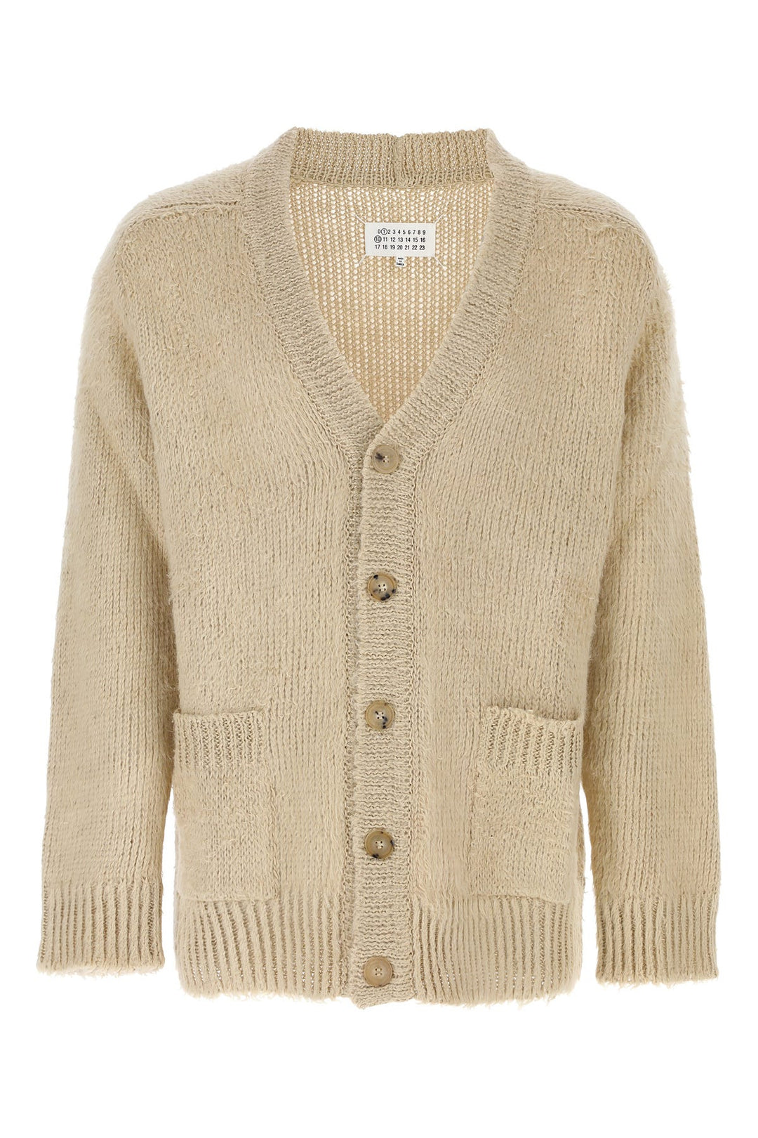 Beige linen oversize cardigan