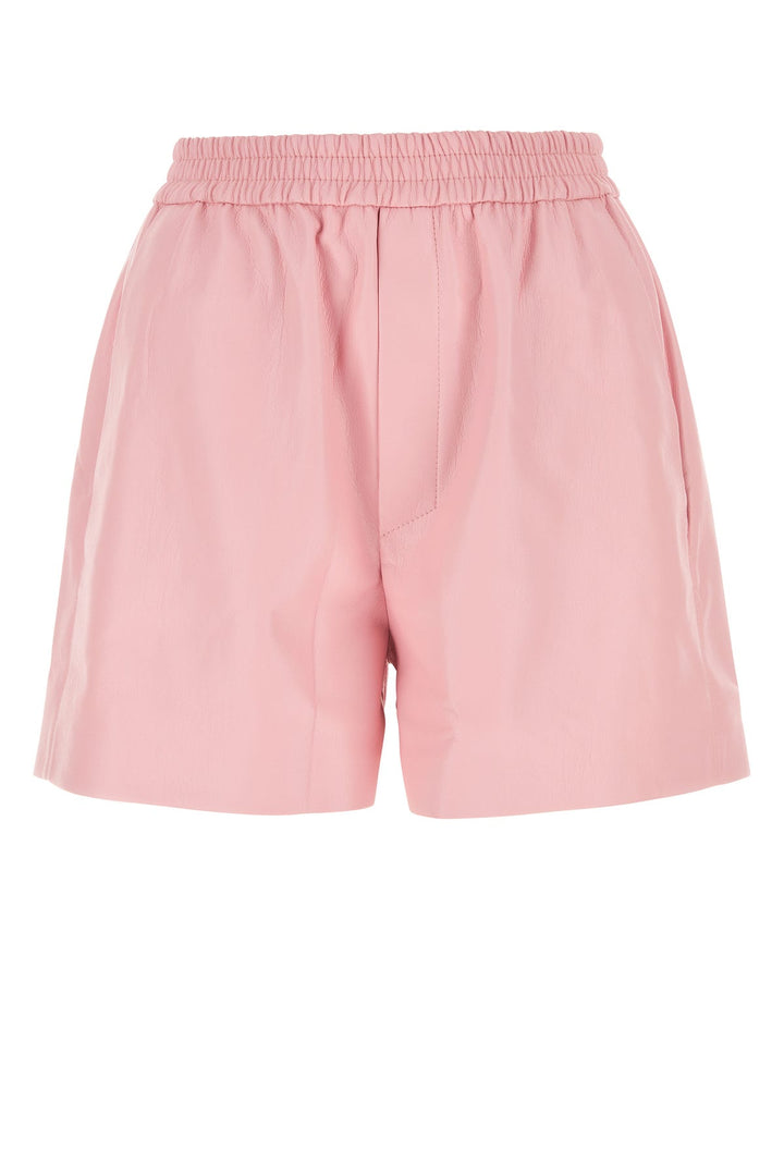 Pink synthetic leather Brenna shorts