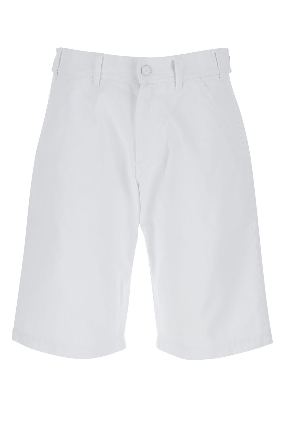 White denim bermuda shorts