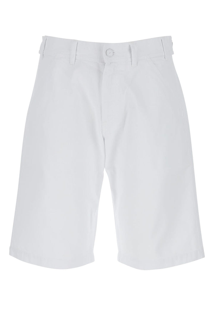 White denim bermuda shorts