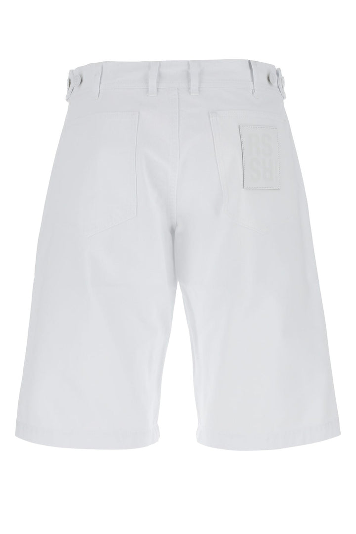 White denim bermuda shorts