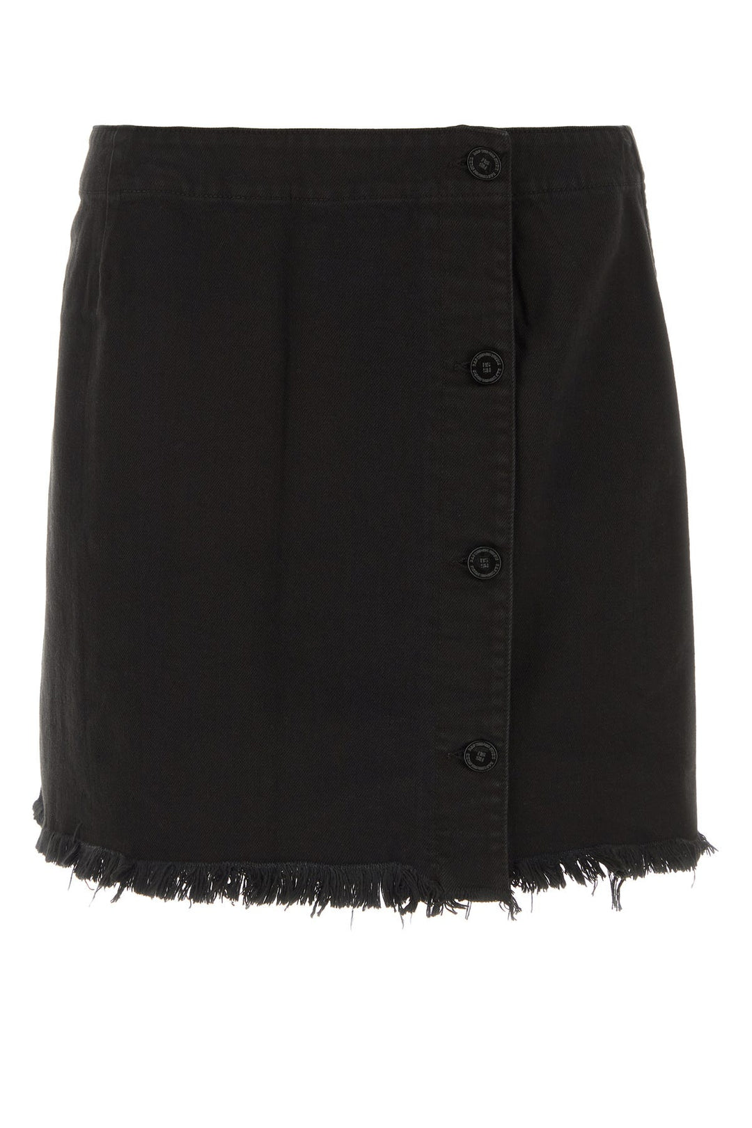 Black denim skirt