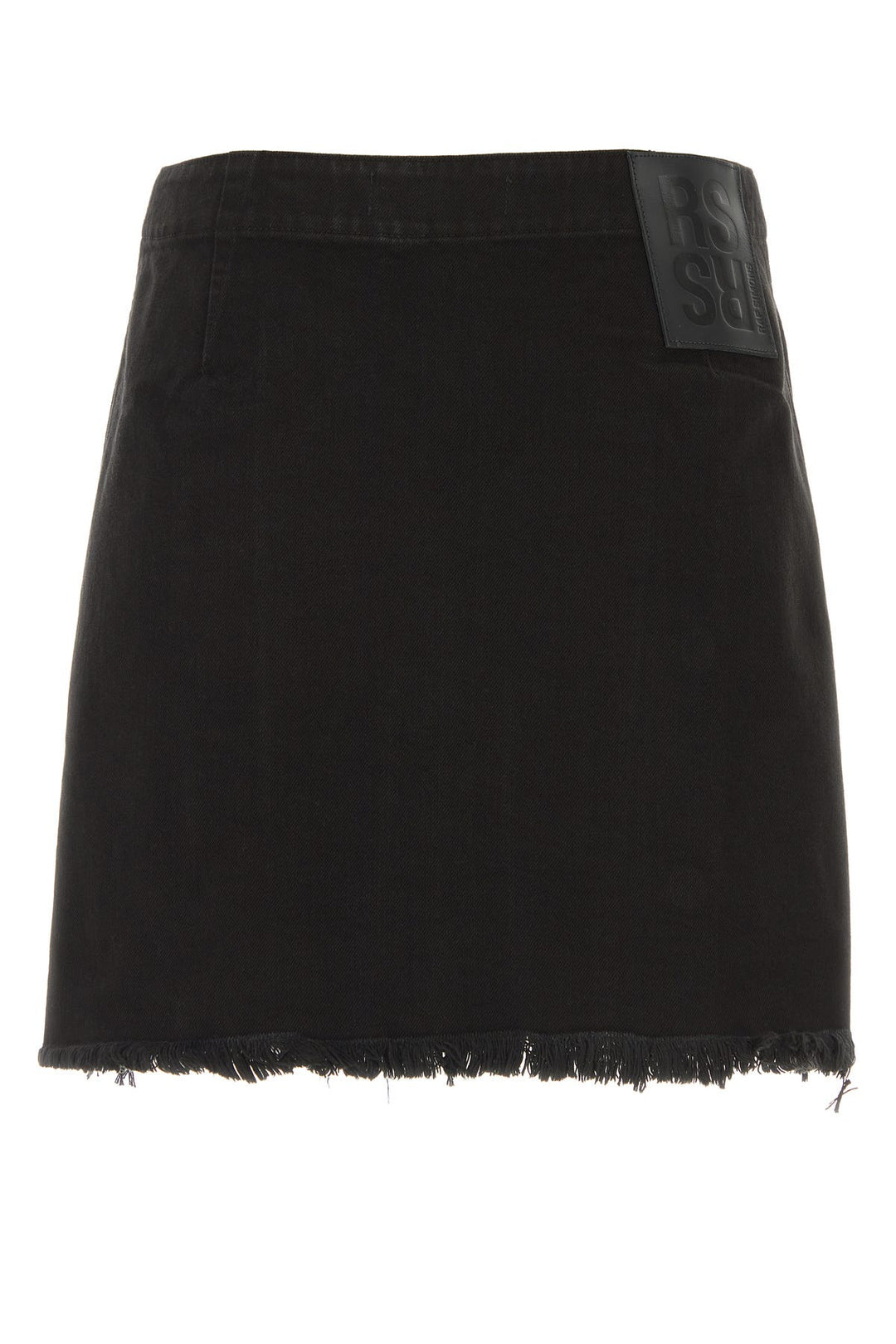 Black denim skirt