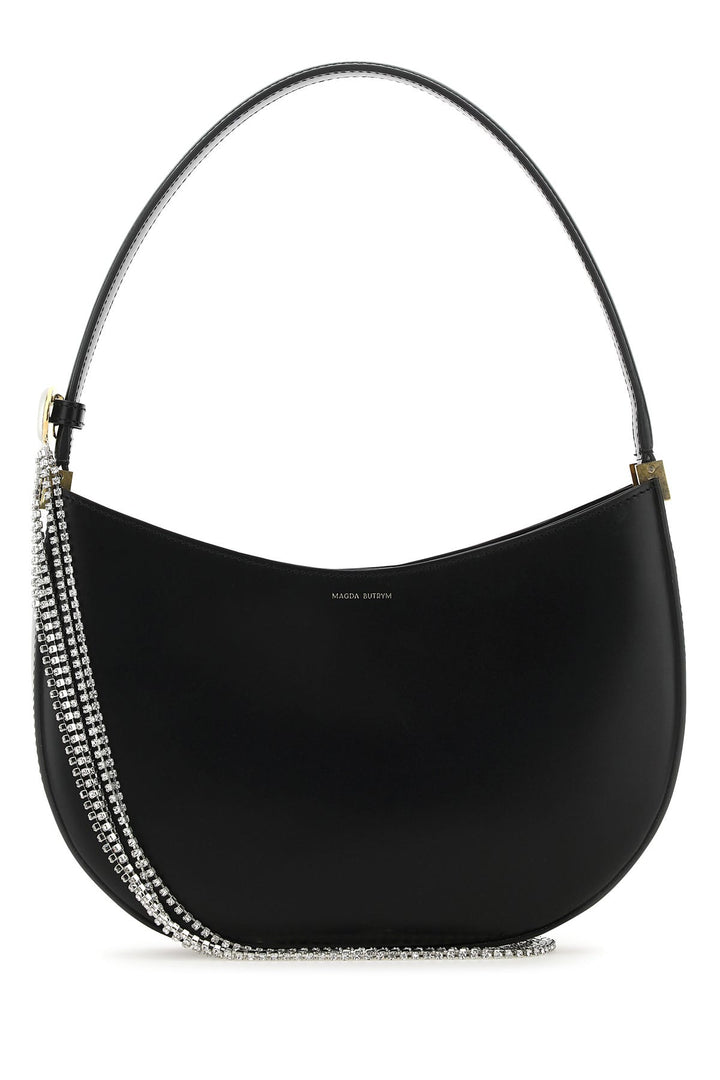 Black leather medium Vesna handbag