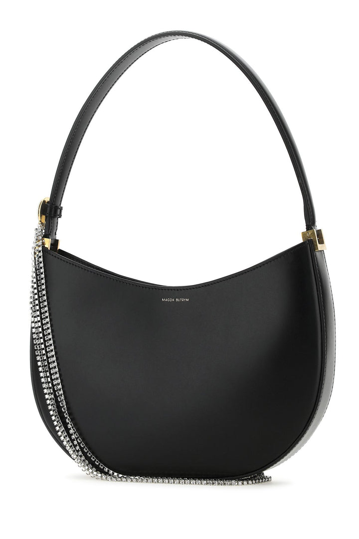 Black leather medium Vesna handbag