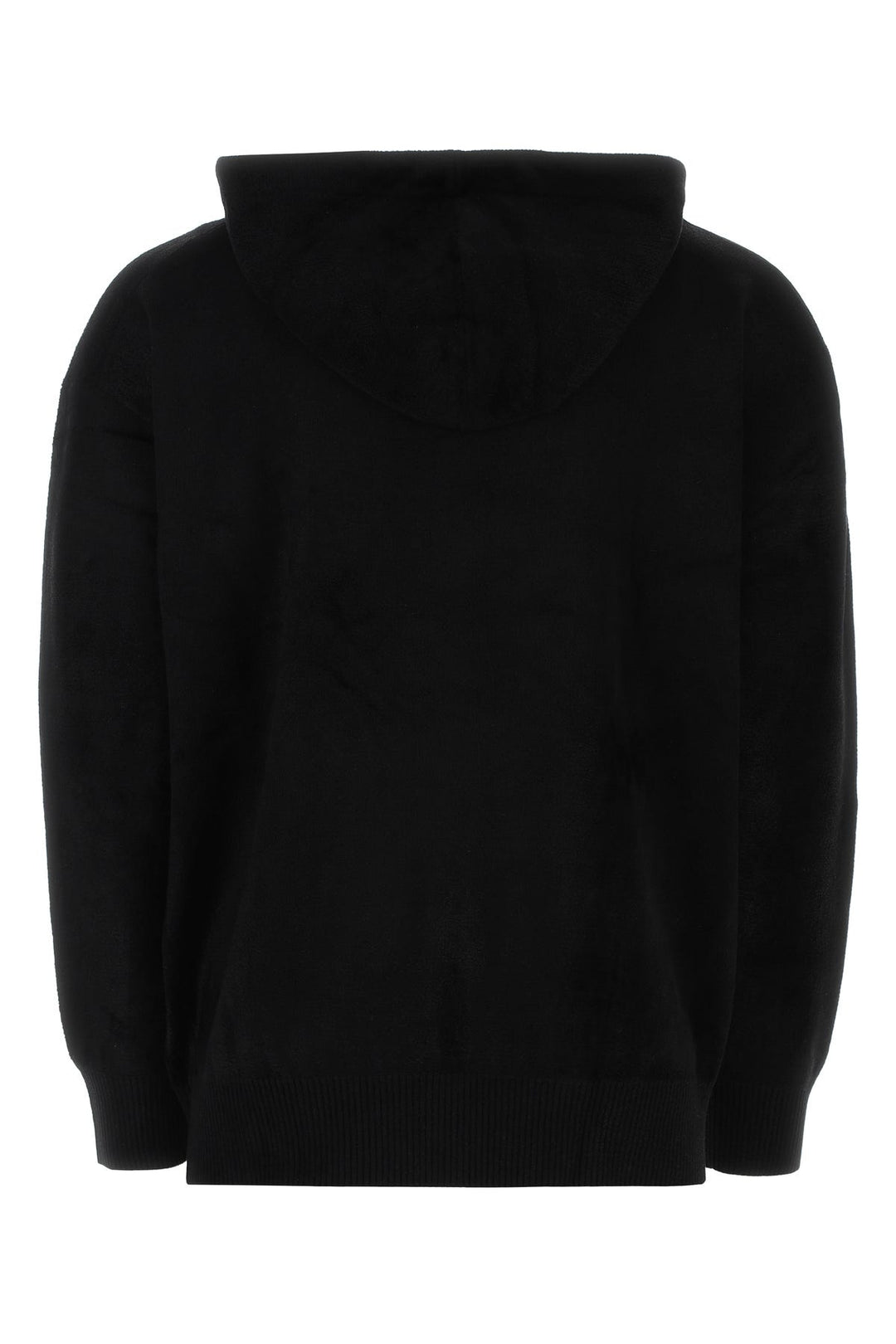 Black viscose blend oversize sweatshirt