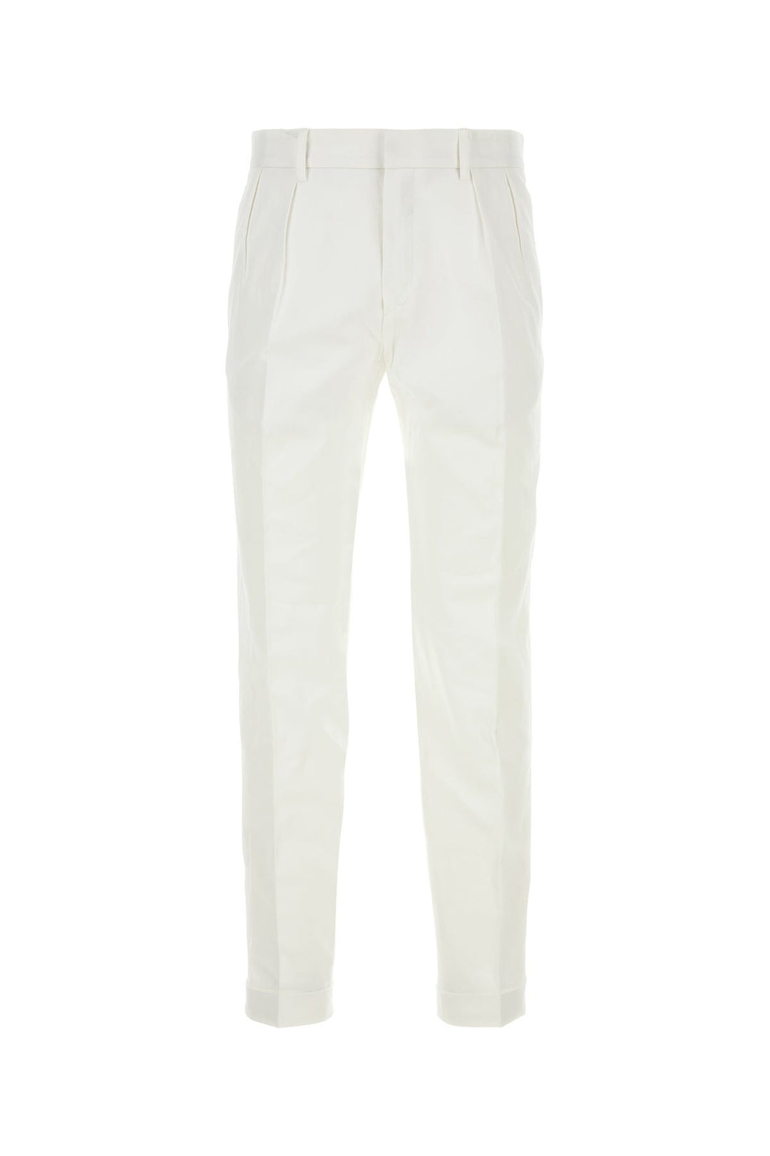 White cotton blend Piero pant