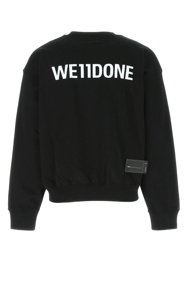 Black cotton oversize sweatshirt