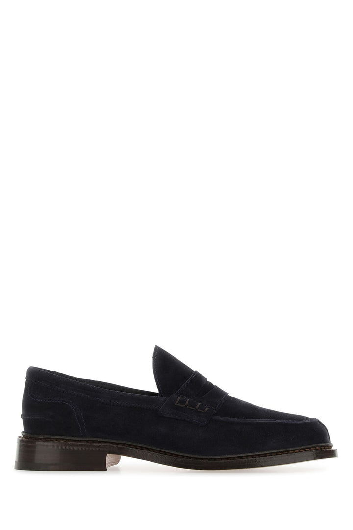 Dark blue suede Adam loafers