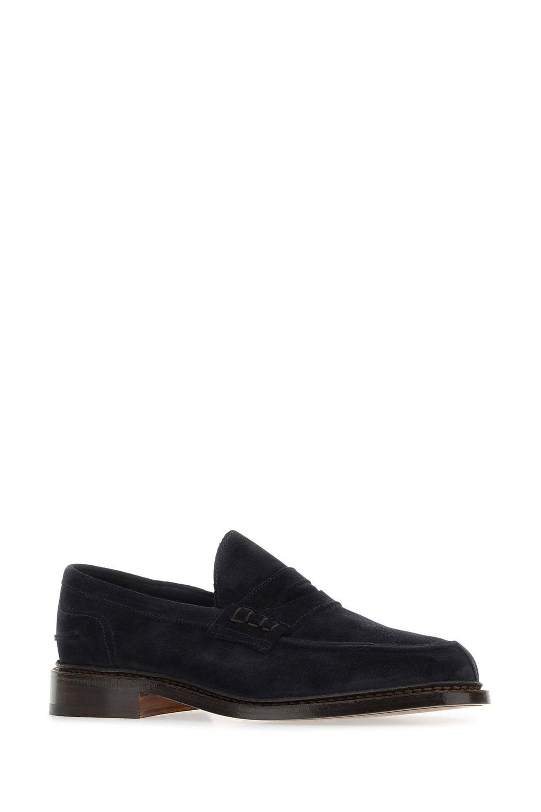 Dark blue suede Adam loafers