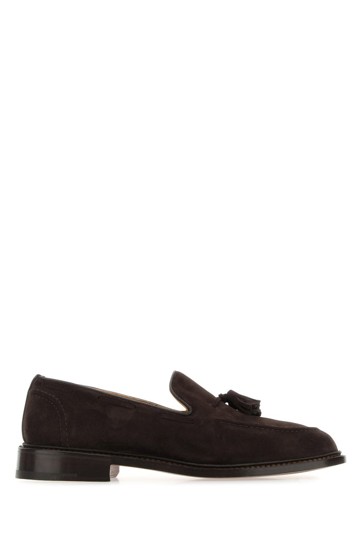 Brown suede Elton loafers