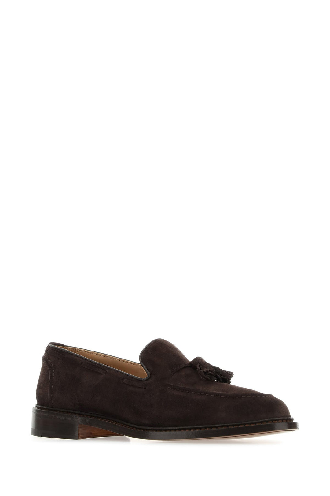 Brown suede Elton loafers