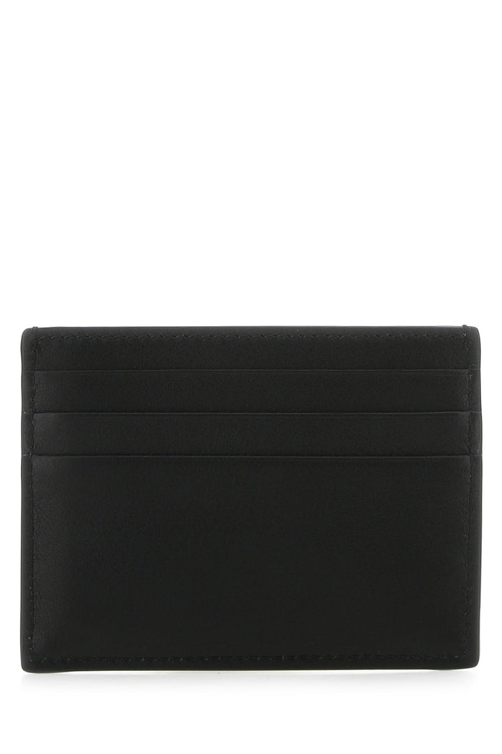 Black leather card holder