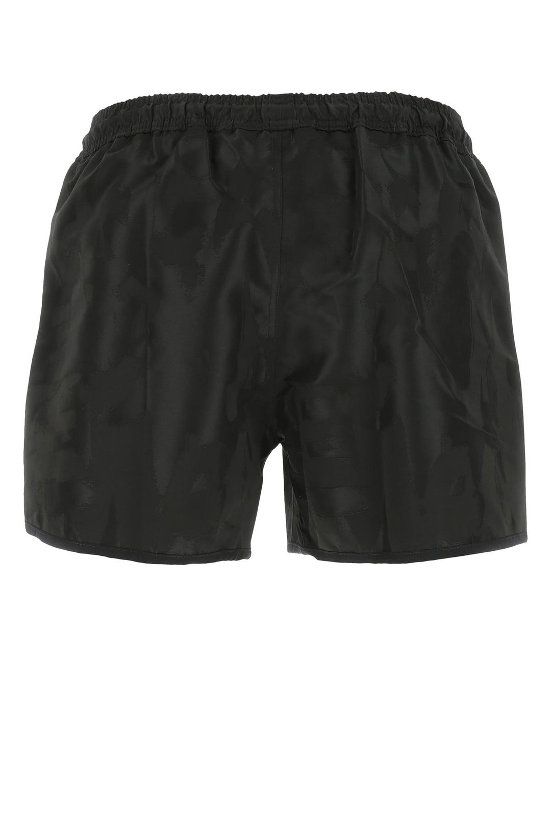 Black polyester swimming shorts