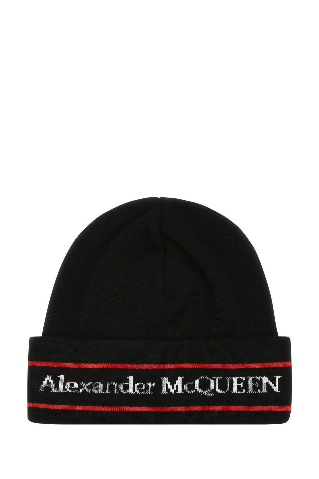 Black cashmere beanie hat