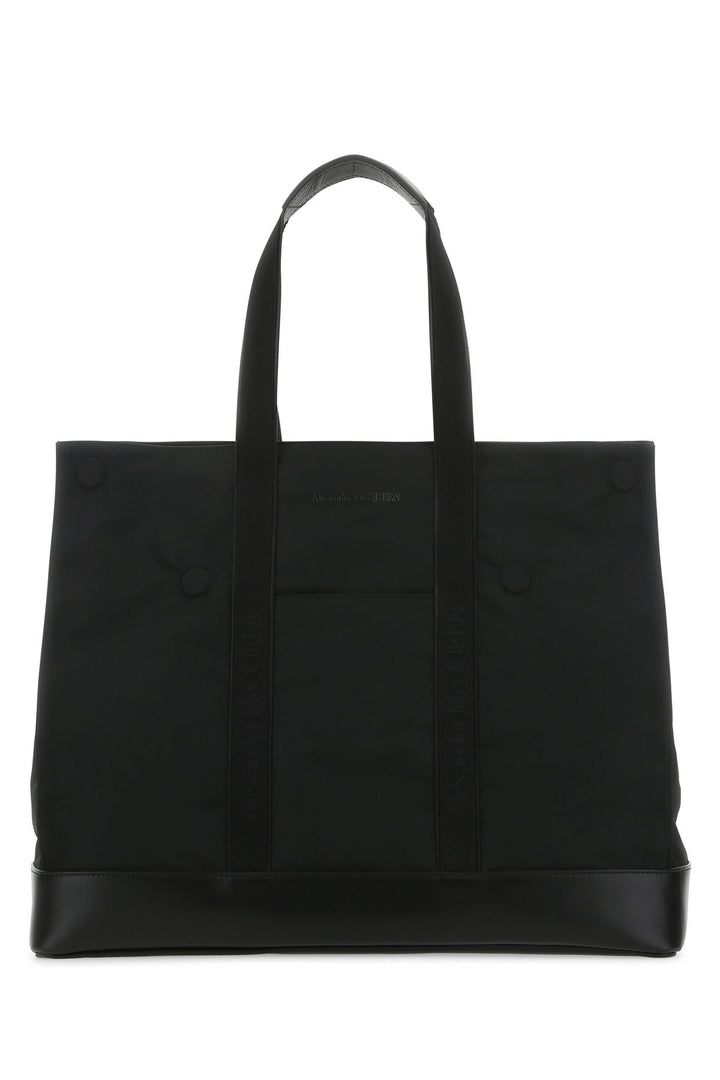 Black fabric shopping bag