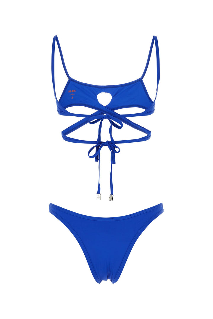 Electric blue stretch nylon bikini