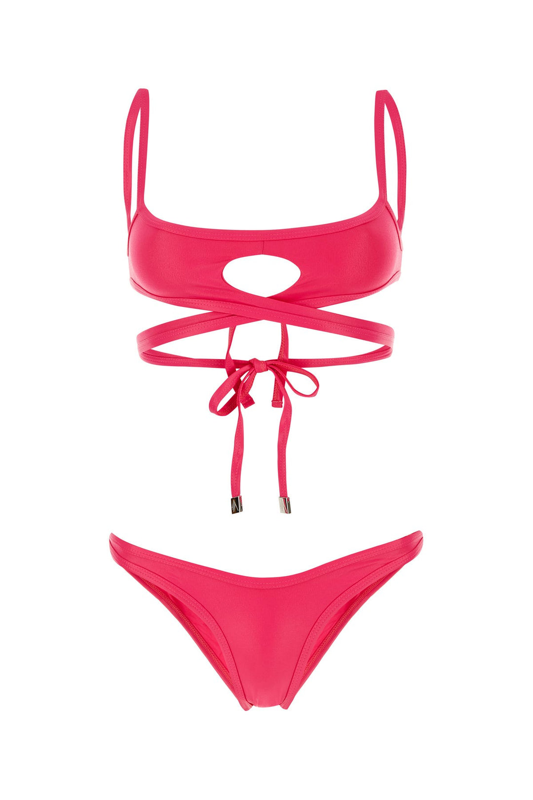 Fuchsia stretch nylon bikini