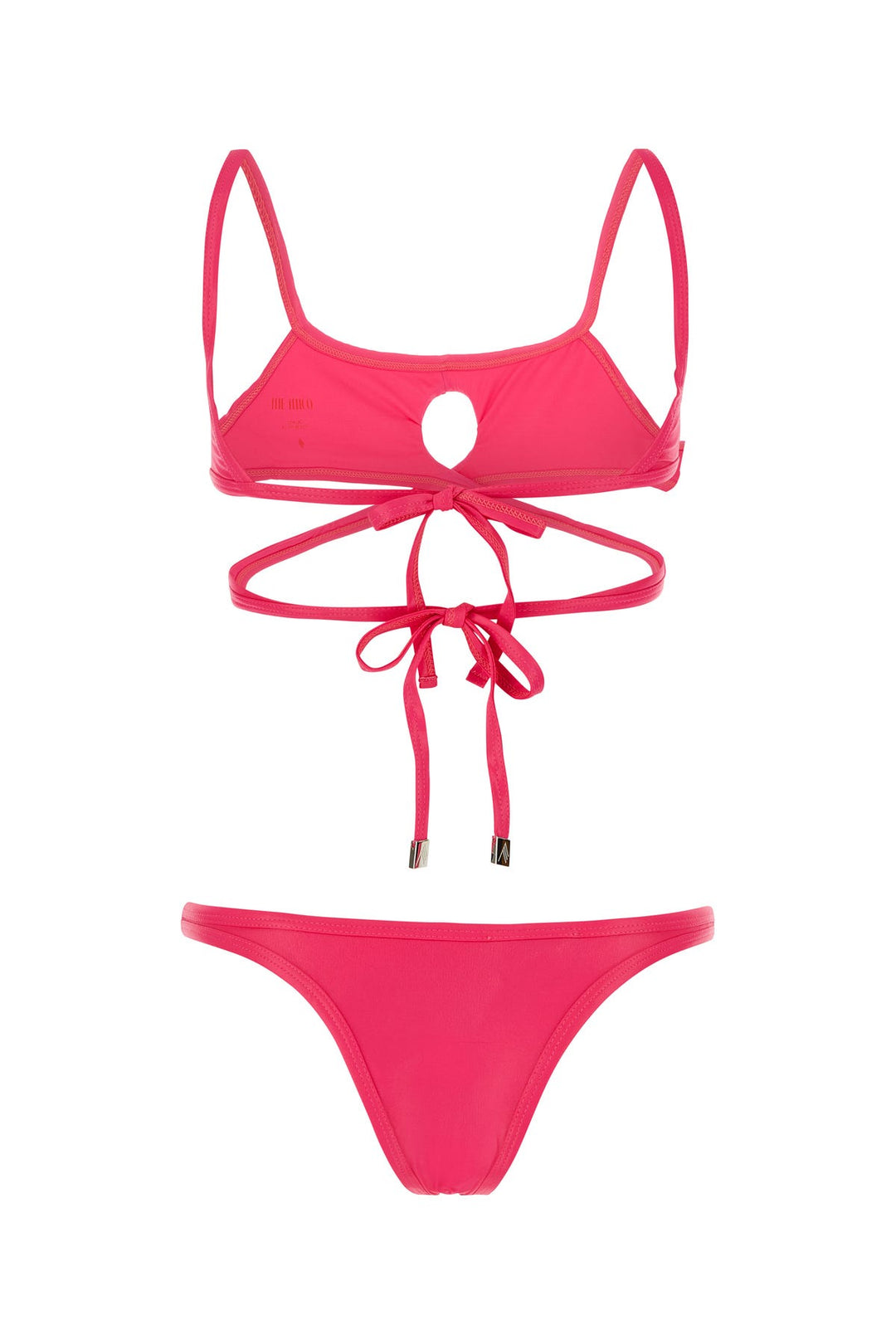 Fuchsia stretch nylon bikini