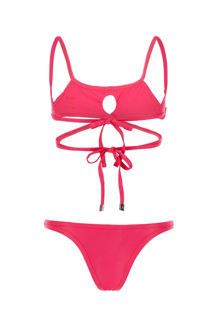 Fuchsia stretch nylon bikini