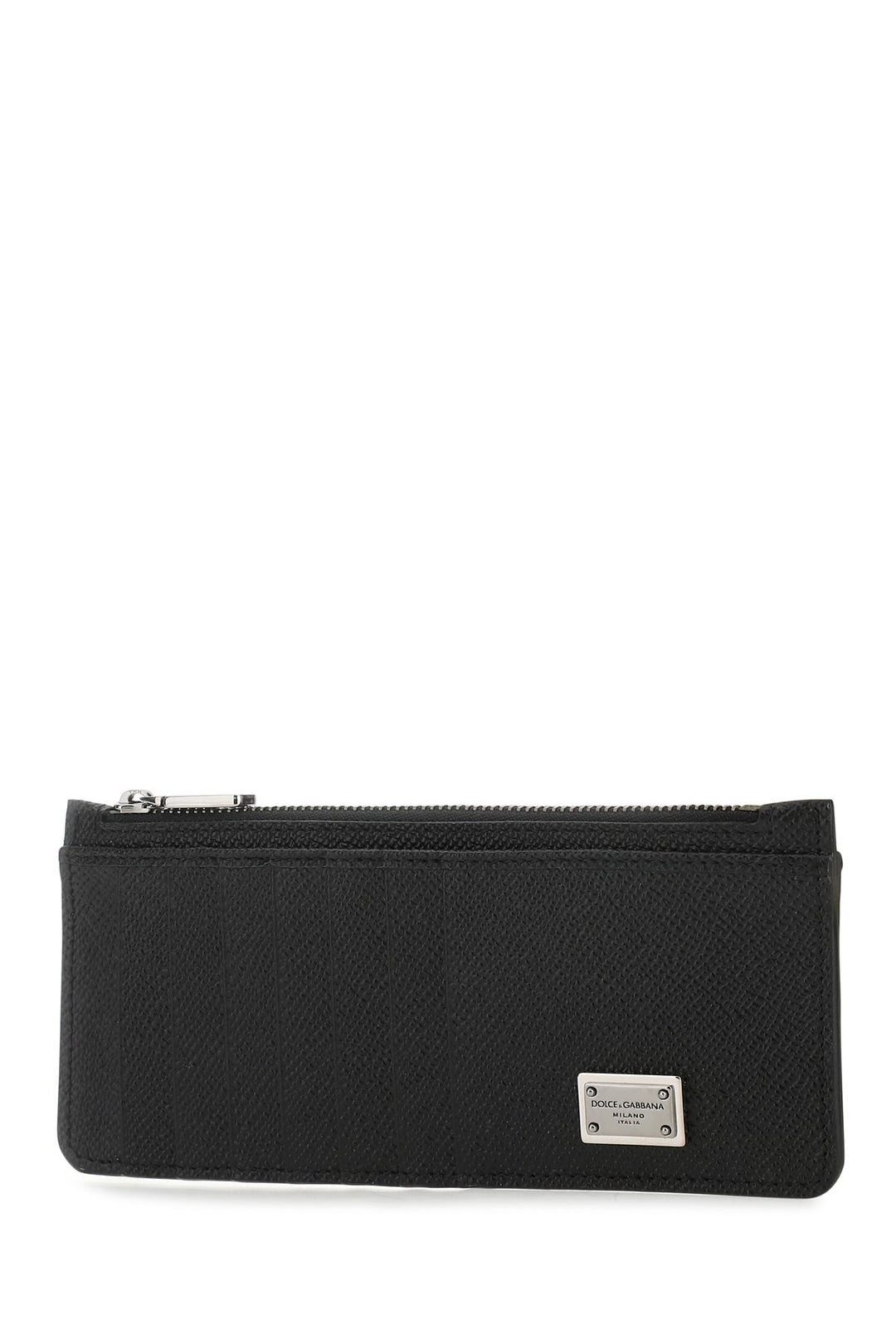 Black leather card holder