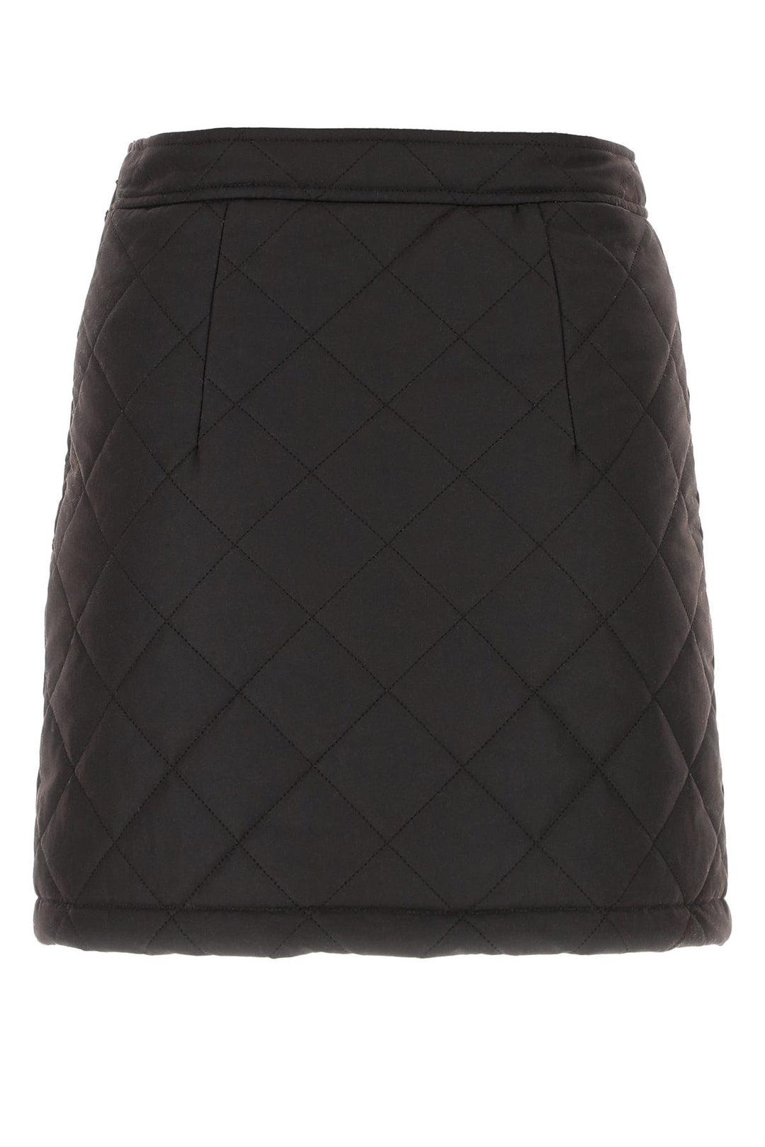 Dark brow cotton mini skirt