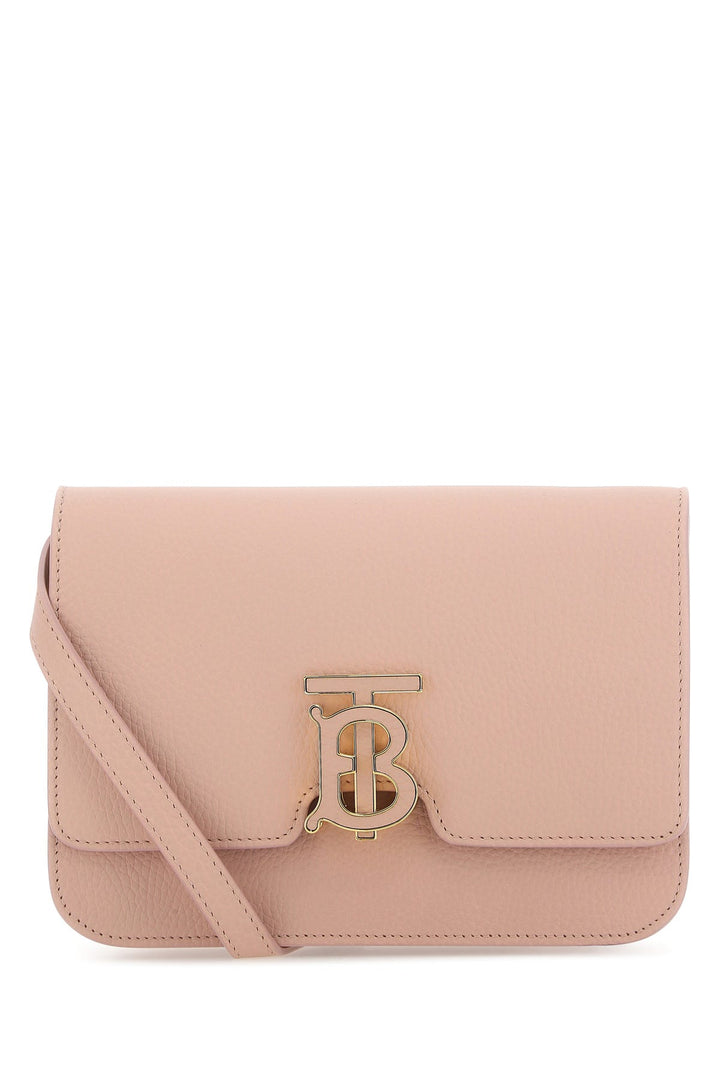 Pink leather small TB crossbody bag