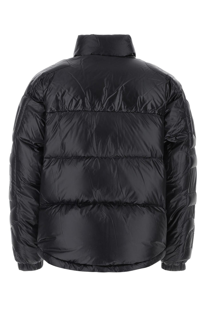 Black nylon down jacket