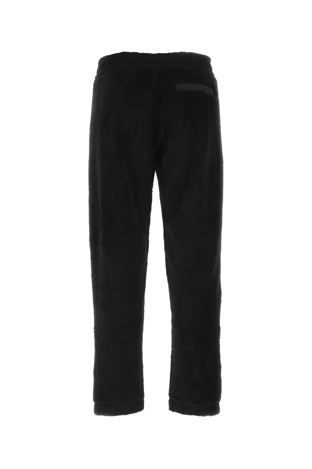 Black pile joggers