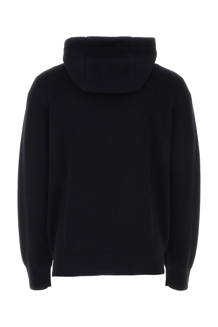 Midnight blue cotton blend sweatshirt