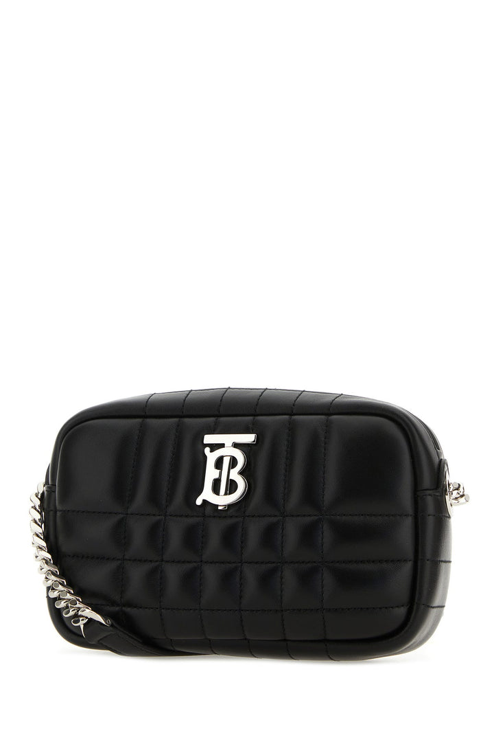 Black nappa leather mini Lola crossbody bag