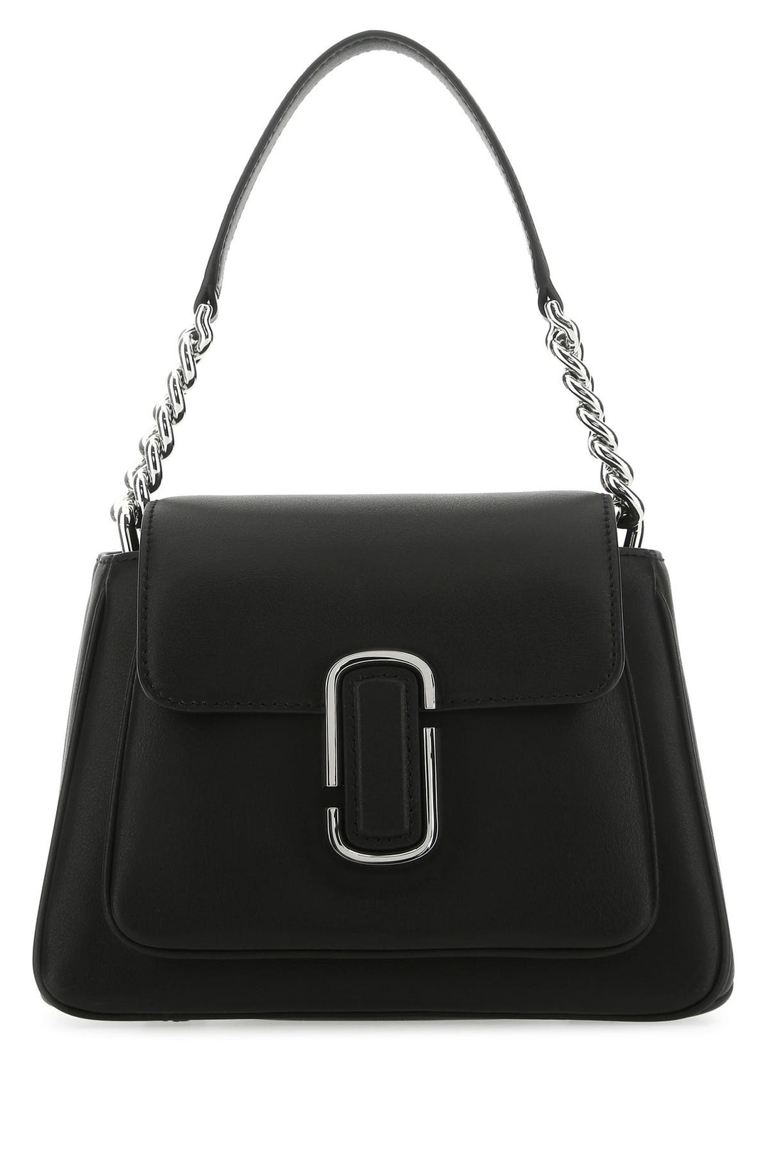 Black leather mini J Marc shoulder bag