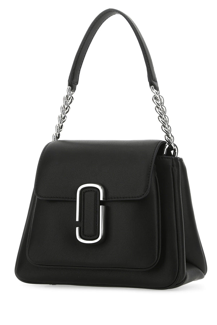 Black leather mini J Marc shoulder bag