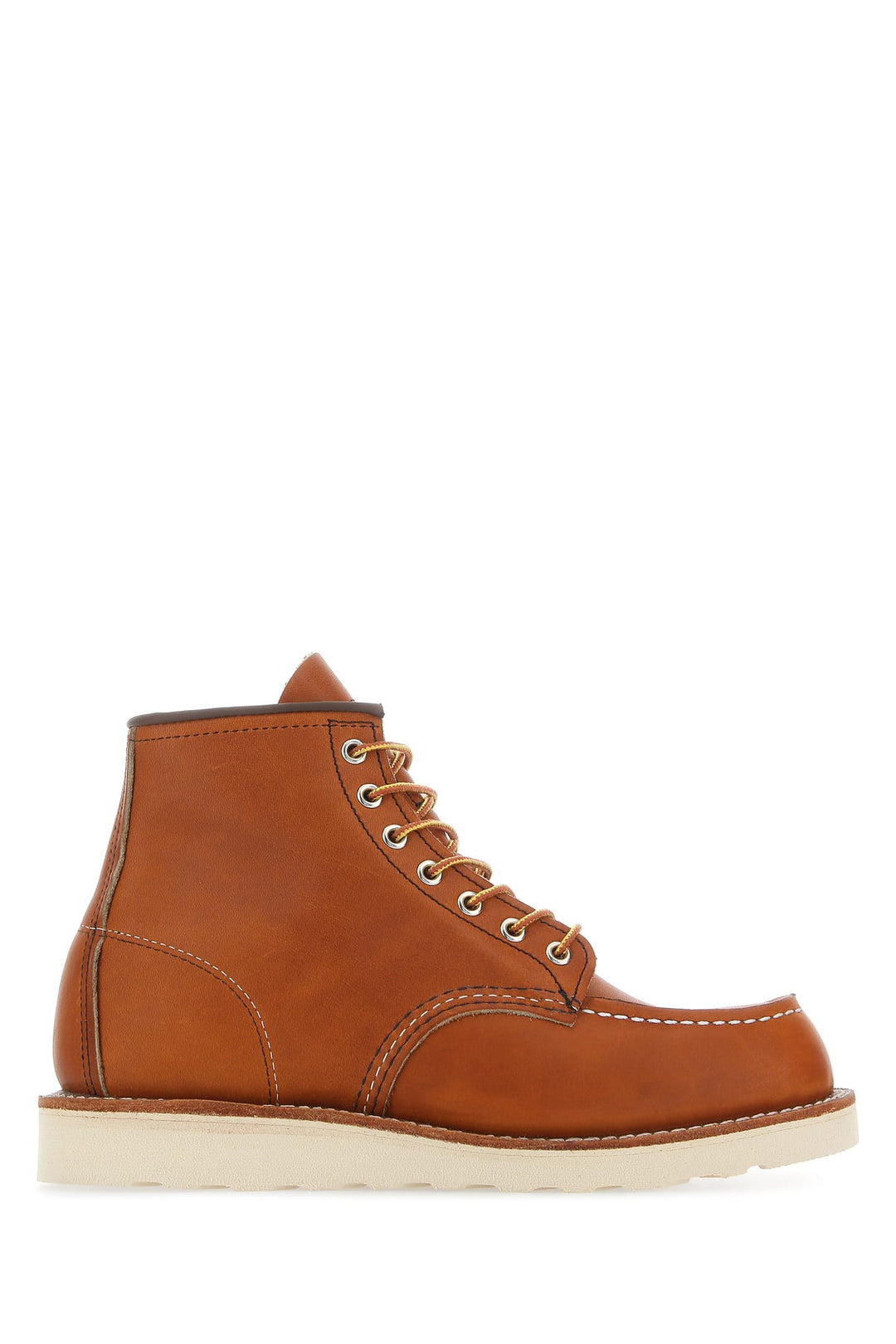 Caramel leather lace-up shoes