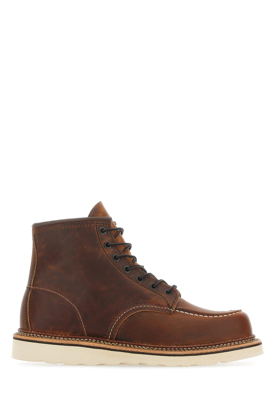 Brown leather lace-up shoes