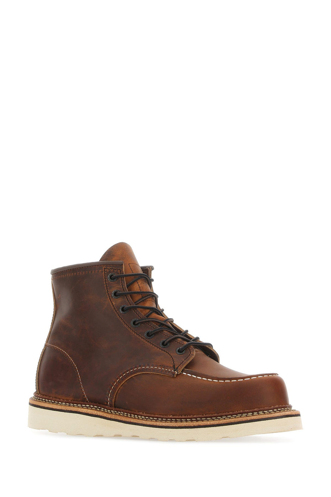 Brown leather lace-up shoes