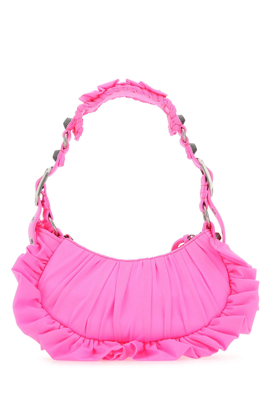 Fluo pink fabric Le Cagole XS shoulder bag