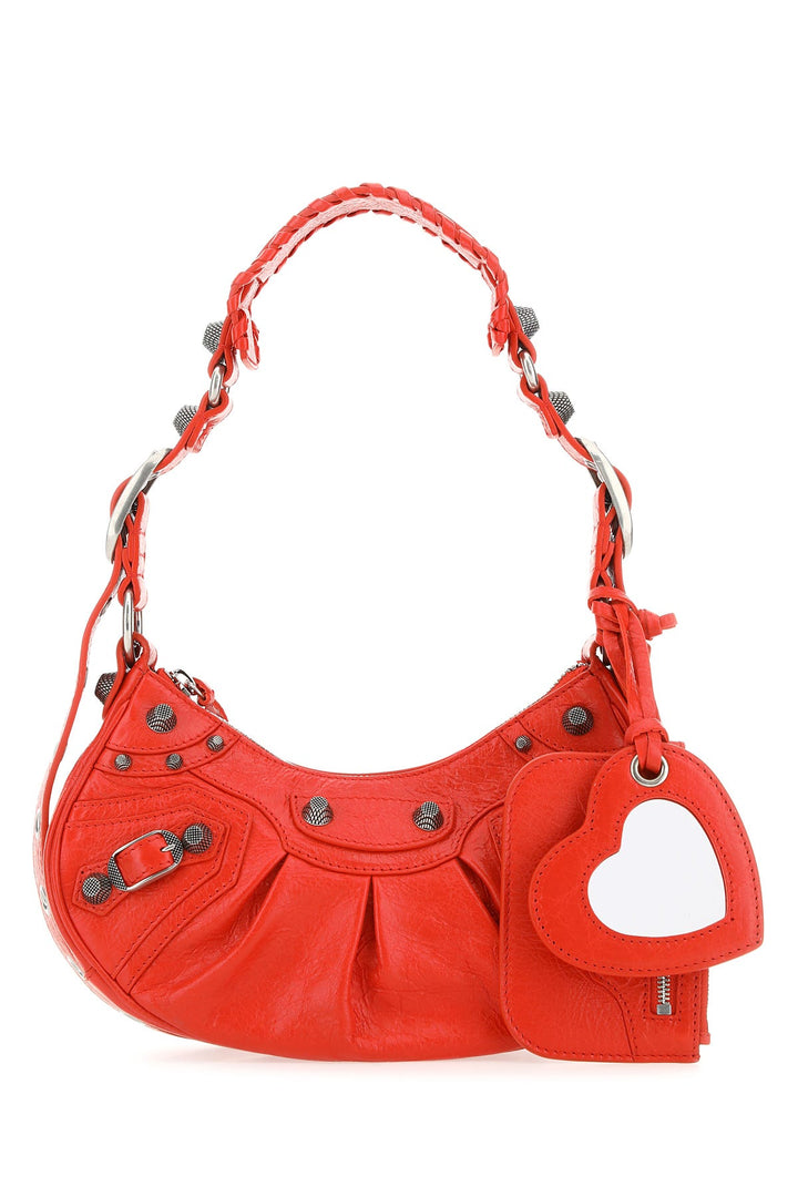 Red nappa leather Le Cagole XS shoulder bag