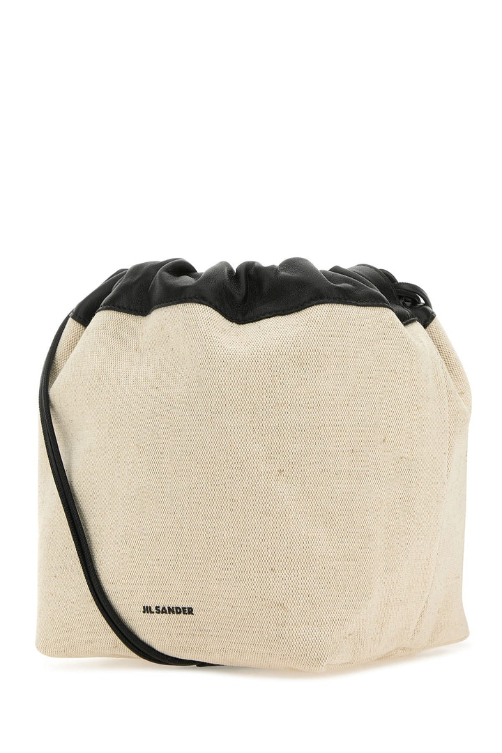 Sand canvas small Dumpling bucket bag