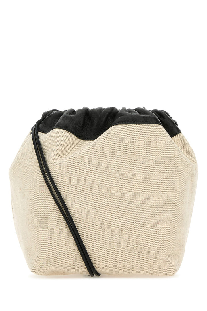 Sand canvas small Dumpling bucket bag