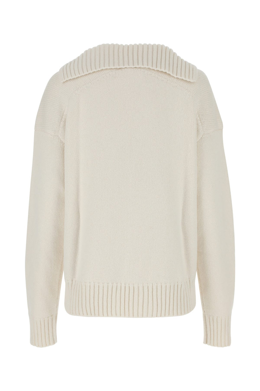 Ivory cashmere blend oversize sweater